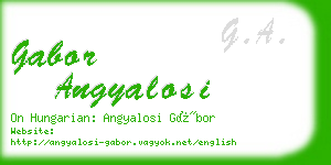 gabor angyalosi business card